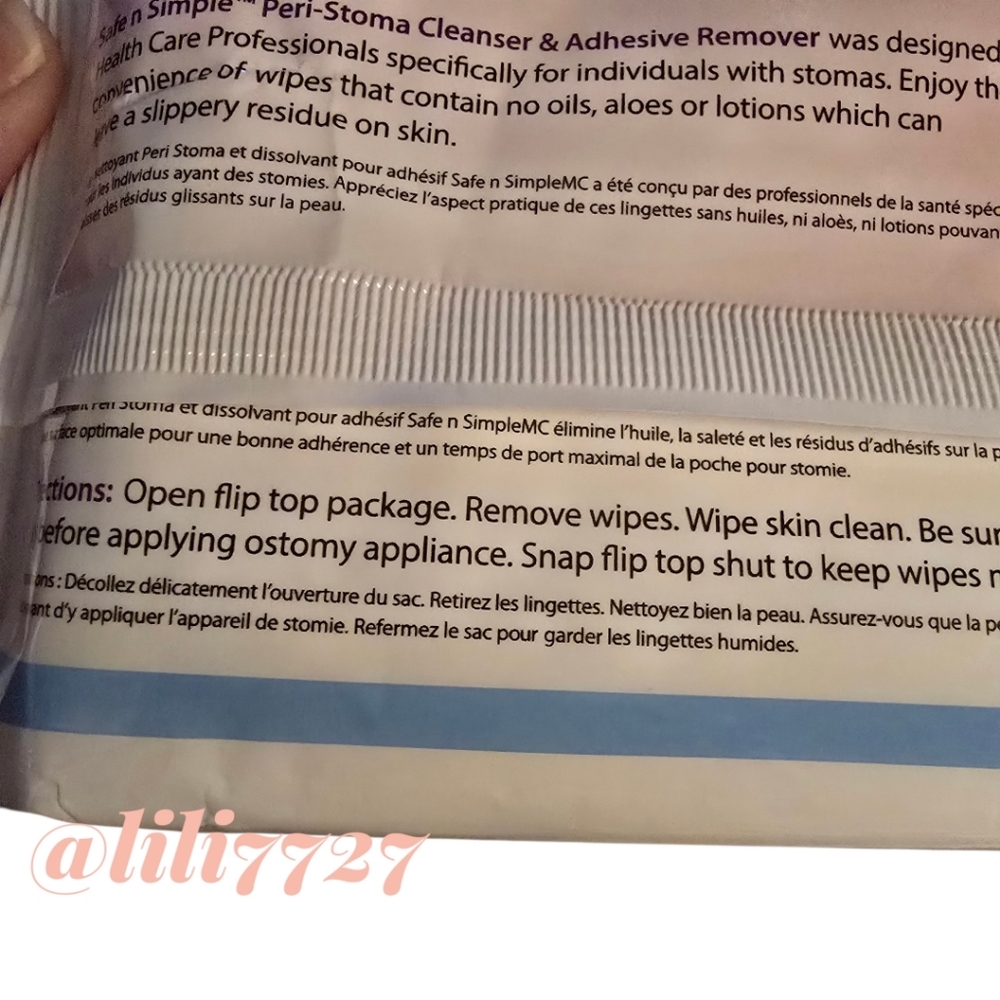 Safe And Simple Peri-Stoma Adhesive Remover 50 Thick And Soft Ostomy Care 3pks! - Picture 9 of 9